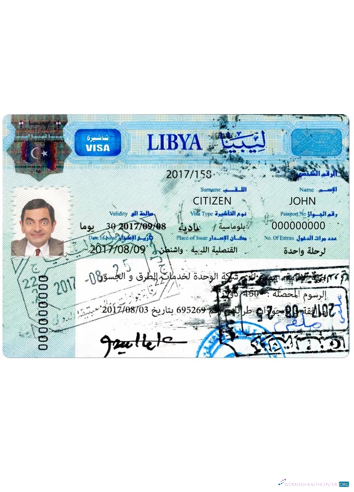 Download LIBYA travel visa Photoshop template